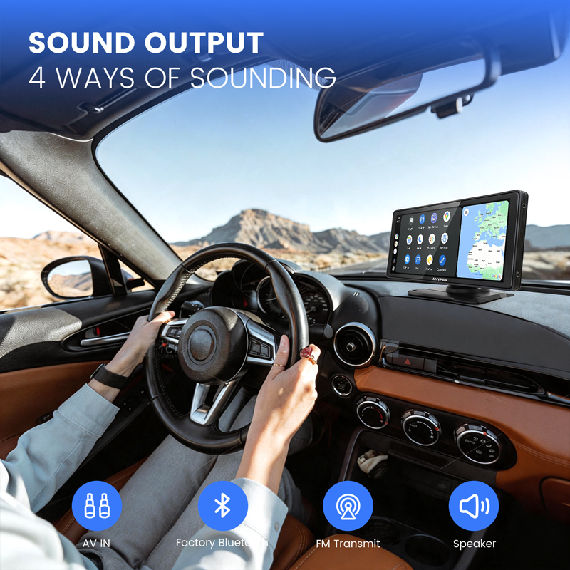 10.26 Inch CarPlay Android Auto Screen with 4 Ways of Sounding