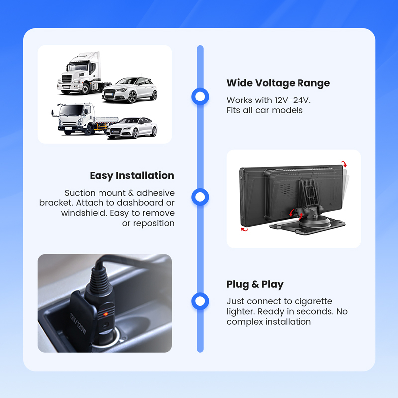 10.26 Inch CarPlay Android Auto Screen with 4 Ways of Sounding
