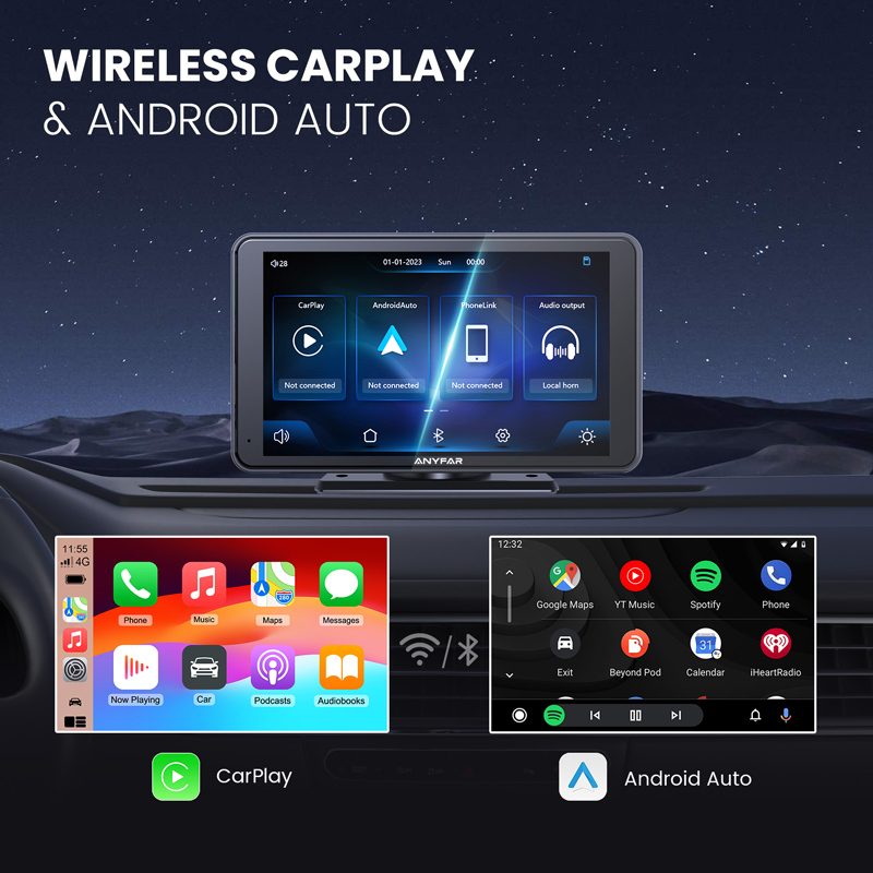 7 Inch Portable CarPlay Screen Suitable for Any Car