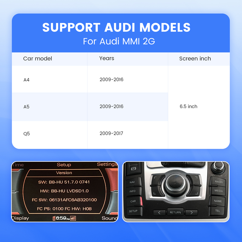 CarPlay Upgrade Module MMI 2G for Audi A4/A5/Q5 with 6.5" screen