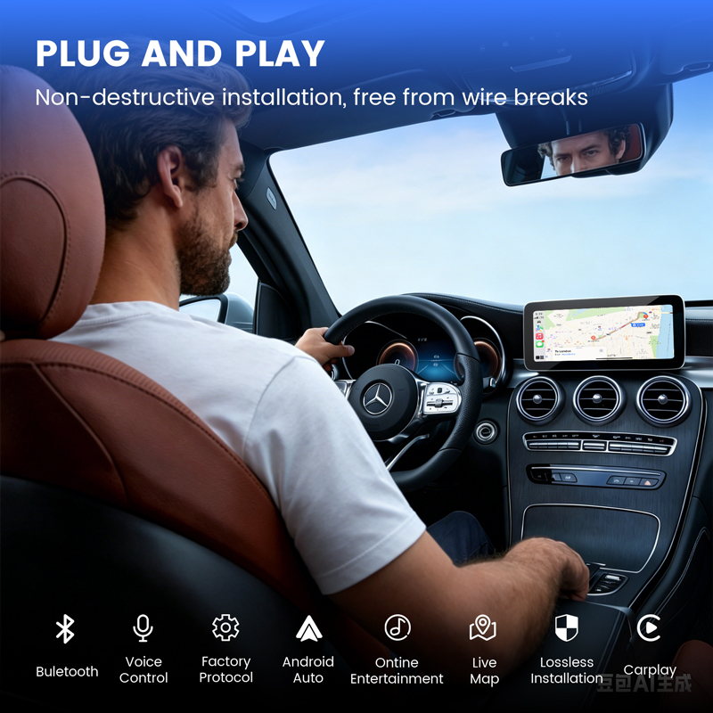 Wireless CarPlay Module for Mercedes-Benz 10.25" with NTG5.5
