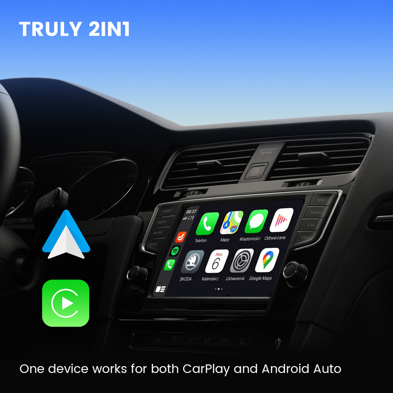 2-in-1 Wireless CarPlay & Android Auto Adapter
