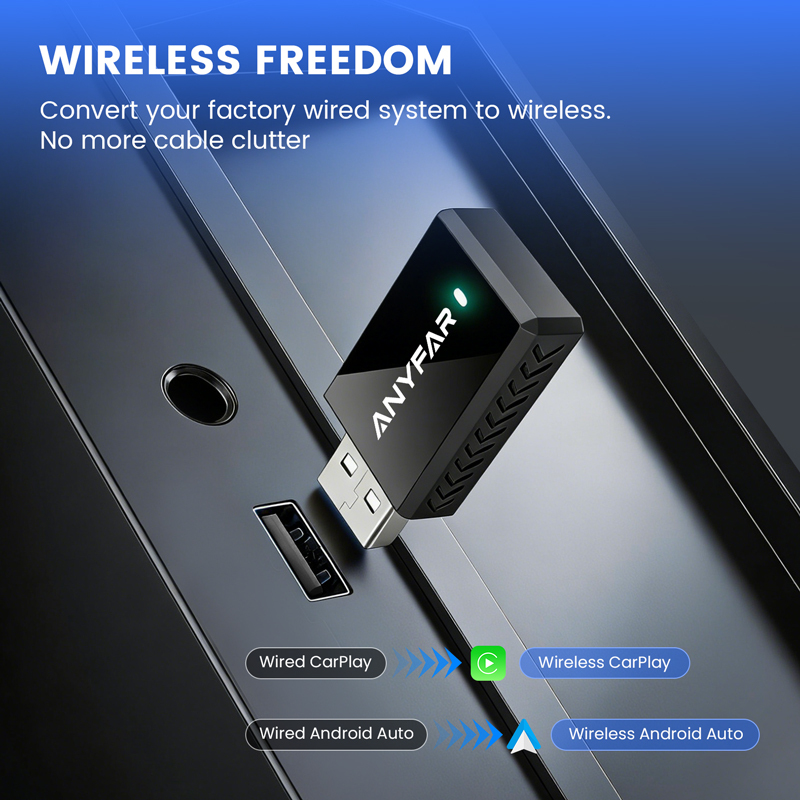 2-in-1 Wireless CarPlay & Android Auto Adapter