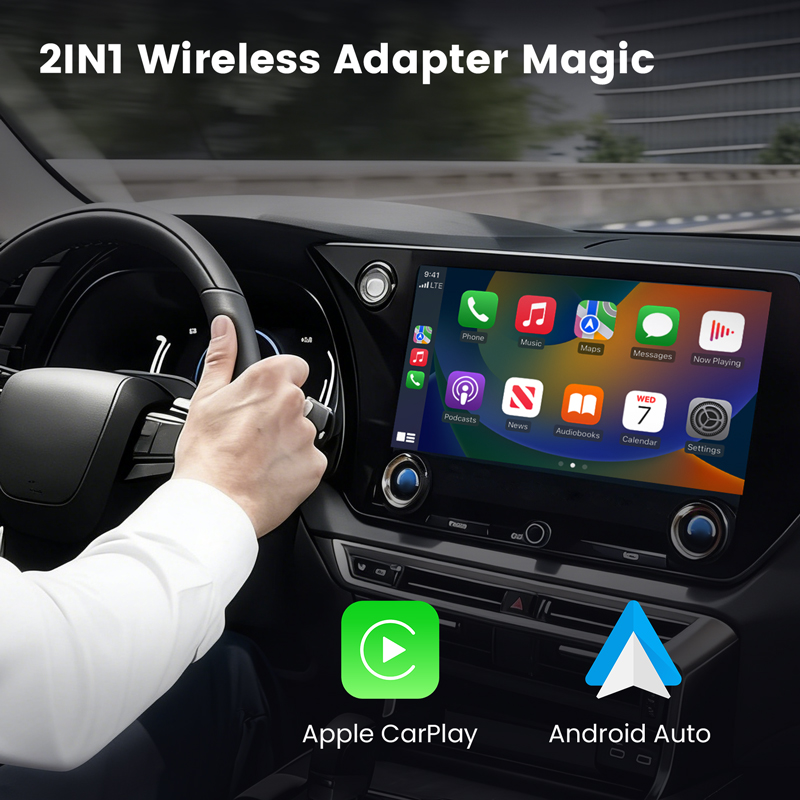 Save Space & Time Wireless CarPlay & Android Auto Adapter