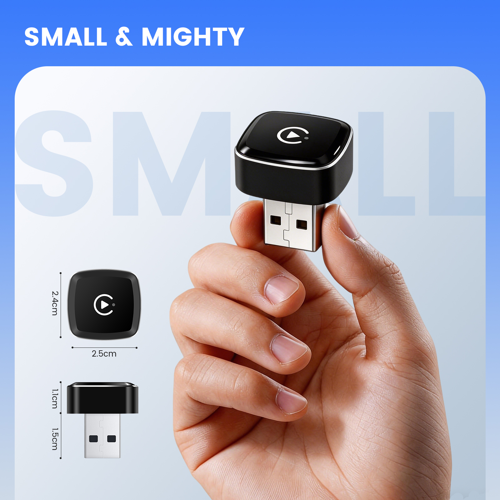 Save Space & Time Wireless CarPlay & Android Auto Adapter