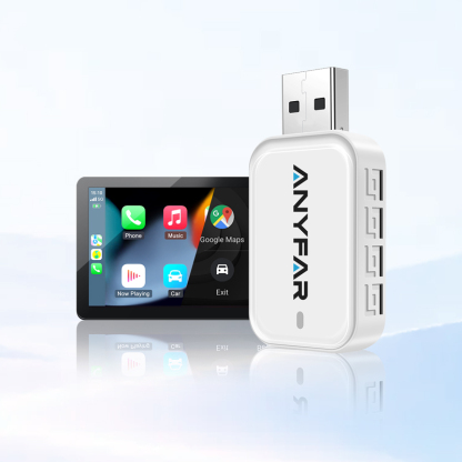 White Automatic Connection Wireless CarPlay & Android Auto Adapter