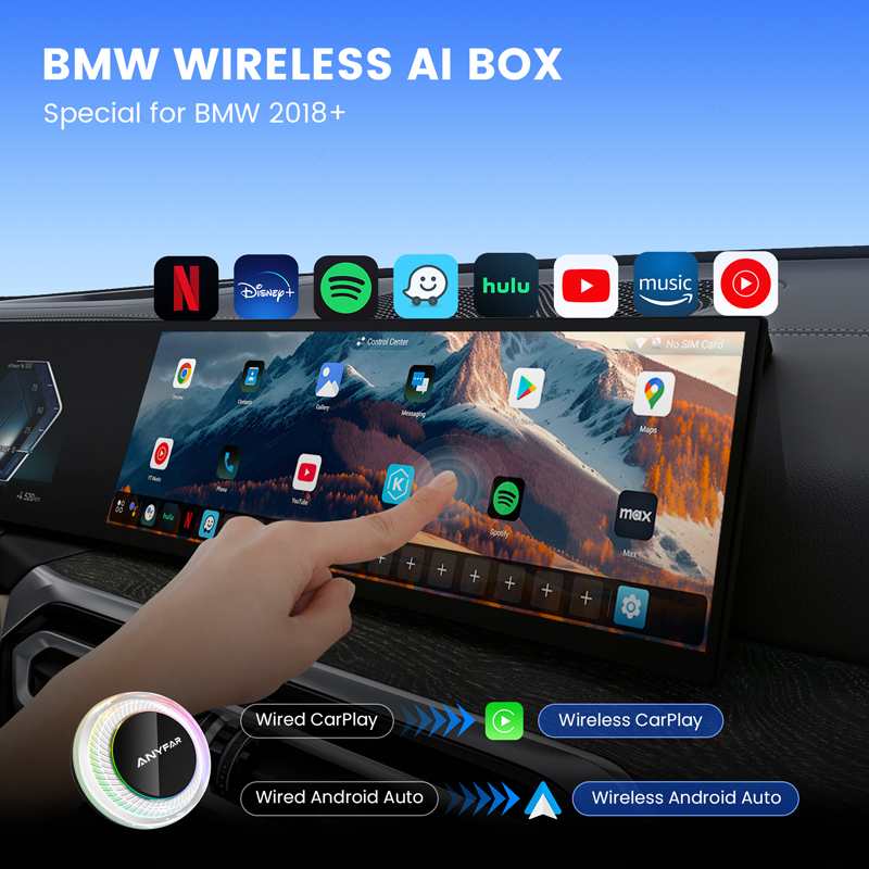 Wireless AI Box for BMW & Most Cars 8GB 128GB CarPlay