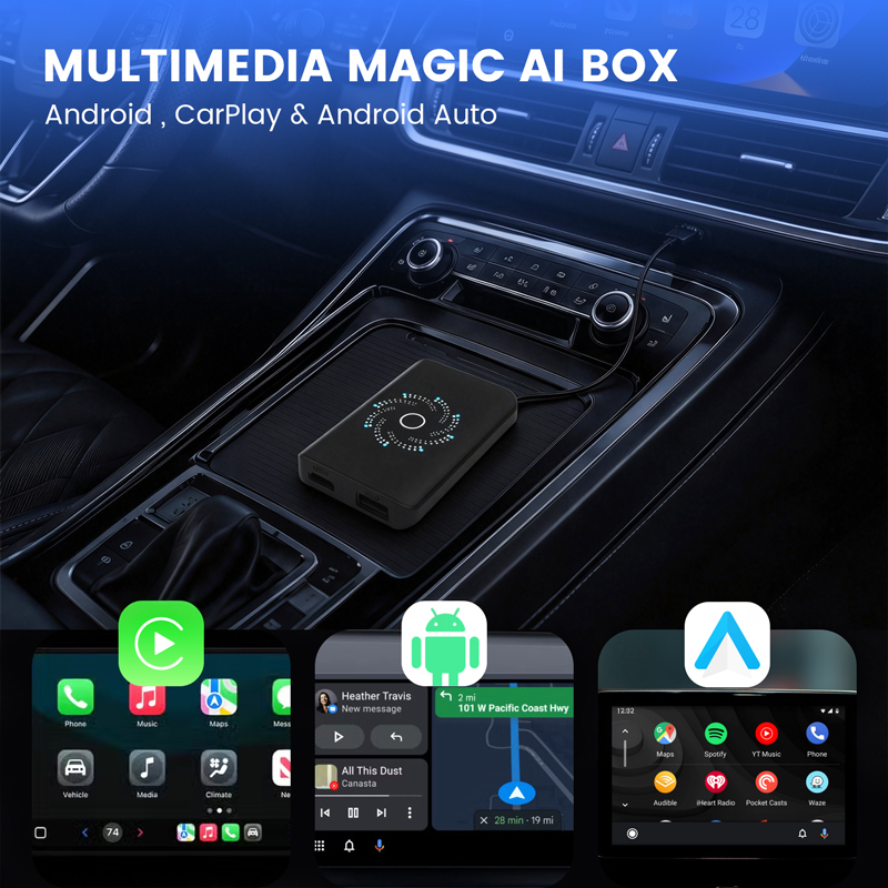Wireless CarPlay & Android Auto Ai Box with HDMI™ Multimedia