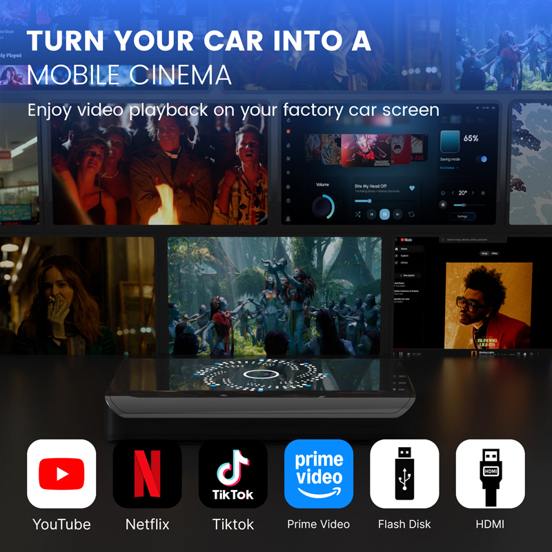 Wireless CarPlay & Android Auto Ai Box with HDMI™ Multimedia