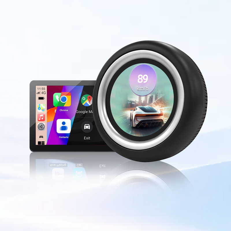 3-in-1 CarPlay AI Box Pro with Mini Screen