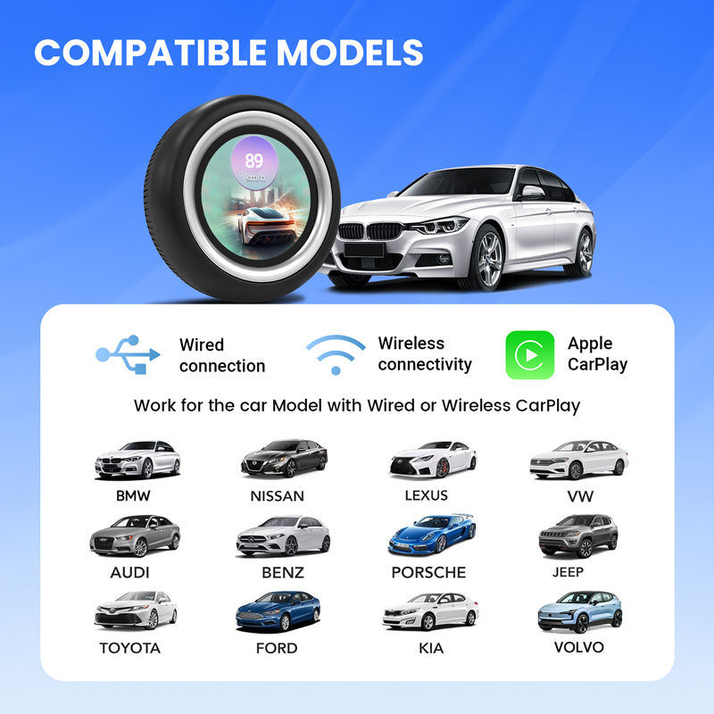 3-in-1 CarPlay AI Box Pro with Mini Screen