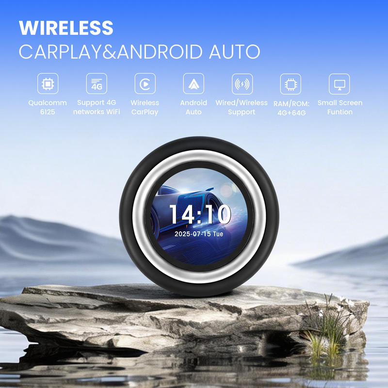 3-in-1 CarPlay AI Box Pro with Mini Screen