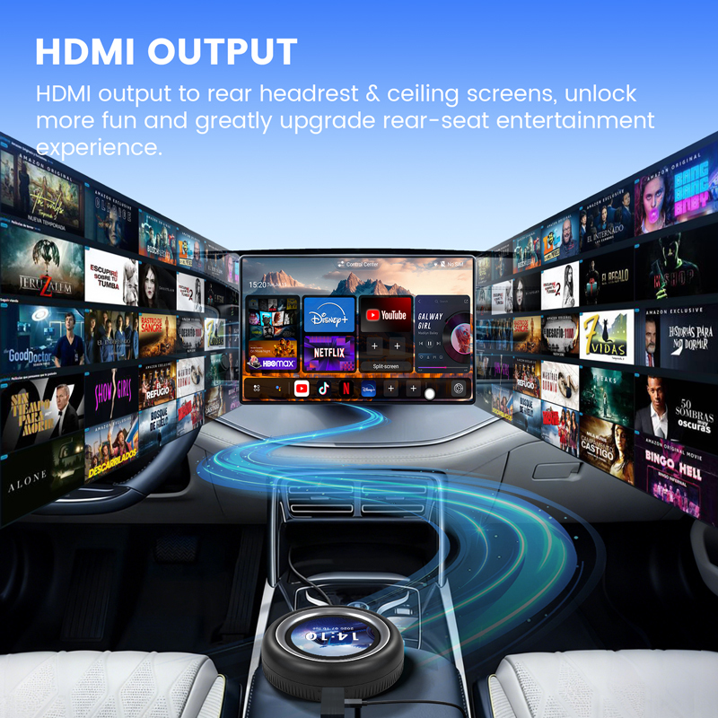 3-in-1 CarPlay AI Box Pro with Mini Screen