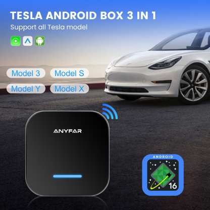 Tesla AI Box – Android 16, Wireless CarPlay & Android Auto