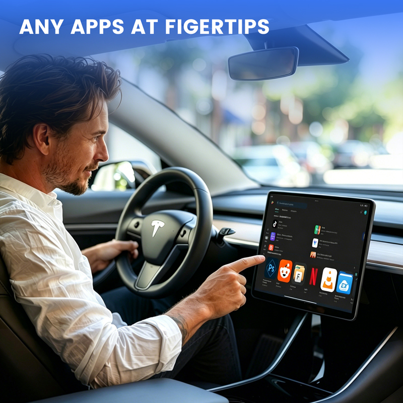 Tesla AI Box – Android 16, Wireless CarPlay & Android Auto