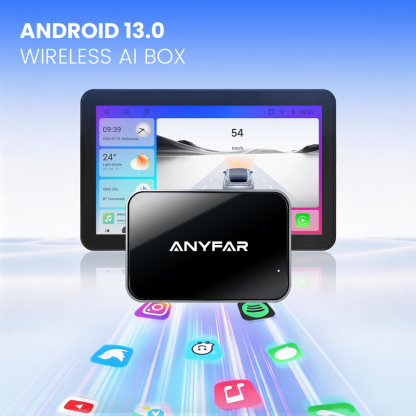 Slim Dual-Glass CarPlay Box with Android 13 | Stream & Navigate