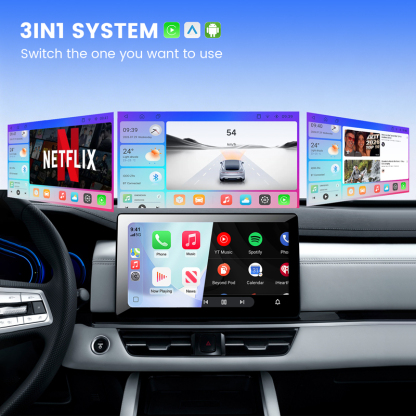 Slim Dual-Glass CarPlay Box with Android 13 | Stream & Navigate