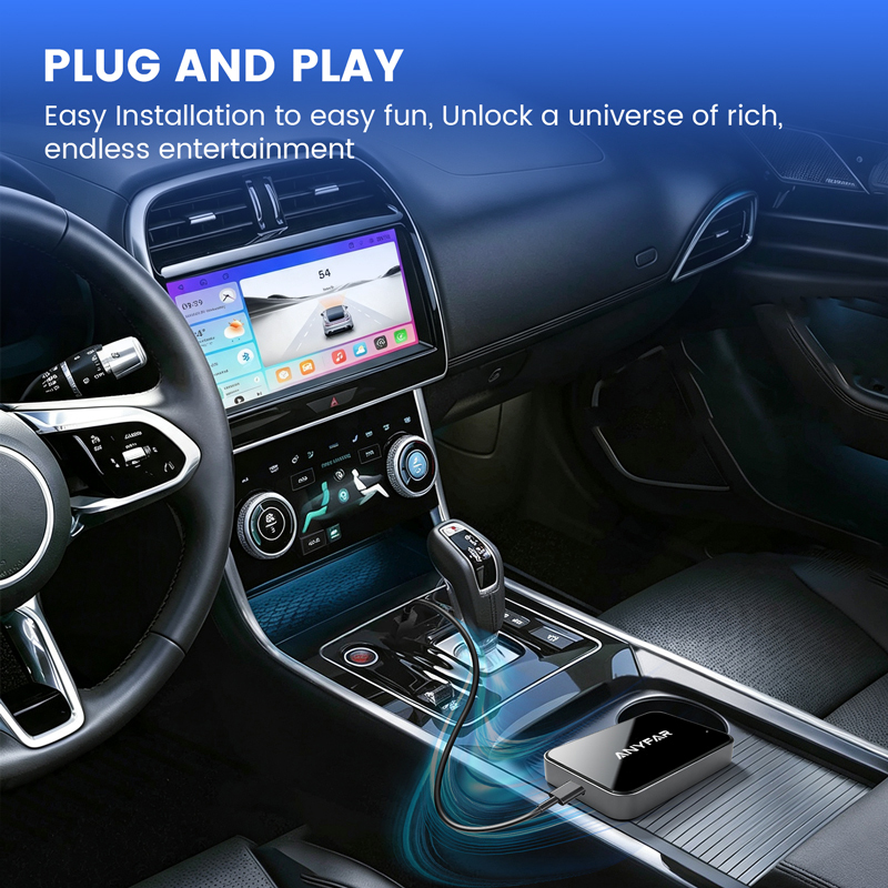 Slim Dual-Glass CarPlay Box with Android 13 | Stream & Navigate