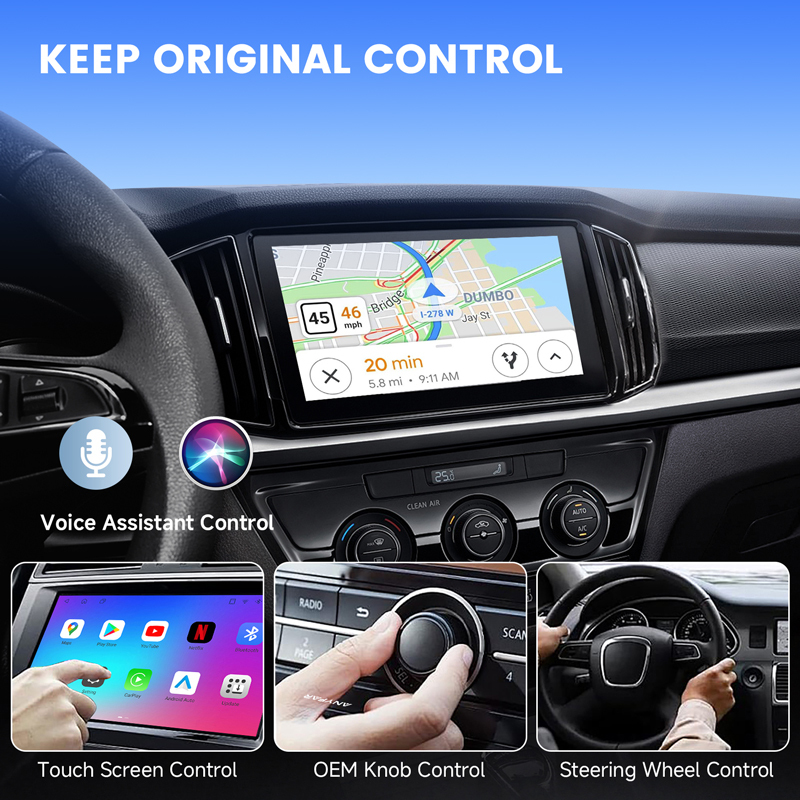 Slim Dual-Glass CarPlay Box with Android 13 | Stream & Navigate