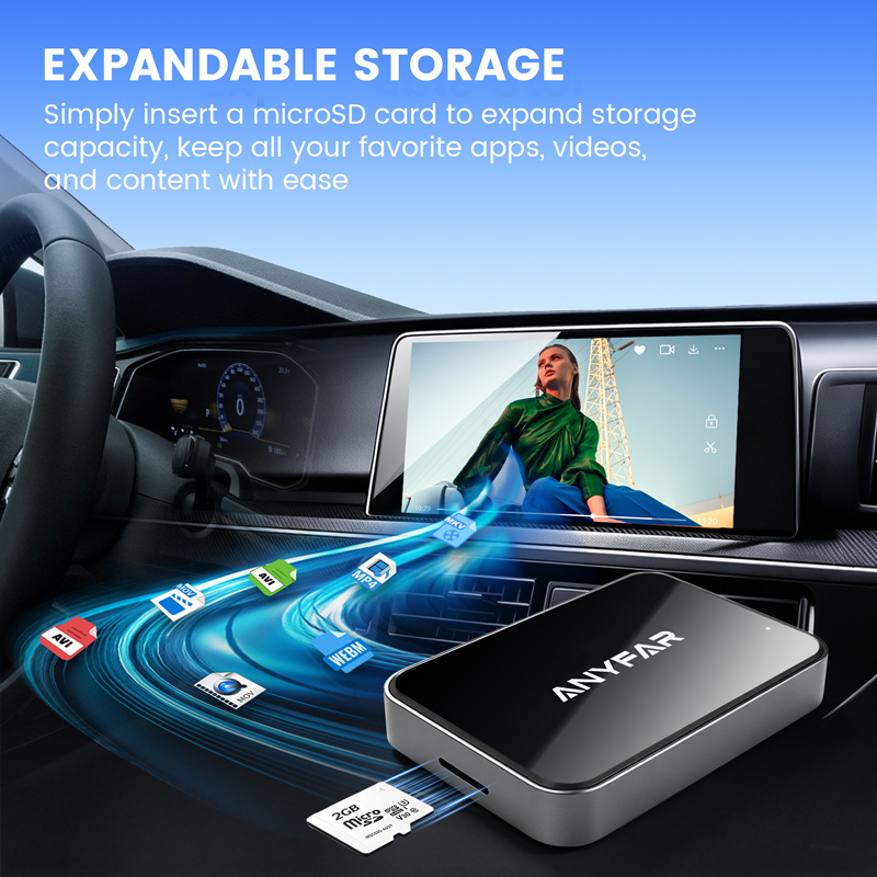 Slim Dual-Glass CarPlay Box with Android 13 | Stream & Navigate