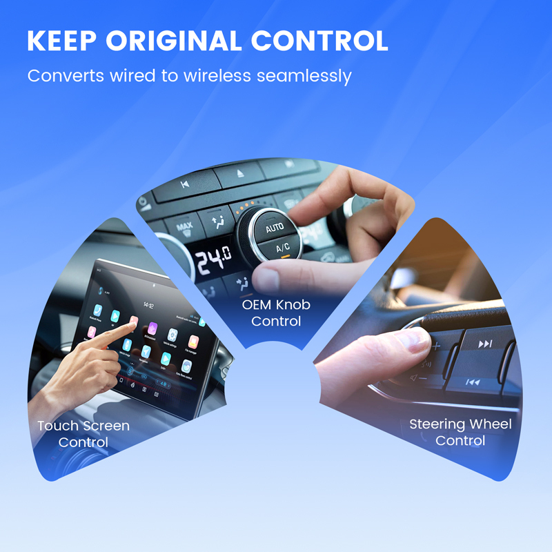 Dual-Port Wireless CarPlay & Android Auto Adapter