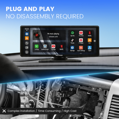 10.26 Inch Portable Wireless CarPlay Android Auto Screen