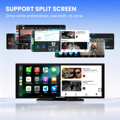 10.26 Inch Portable Wireless CarPlay Android Auto Screen