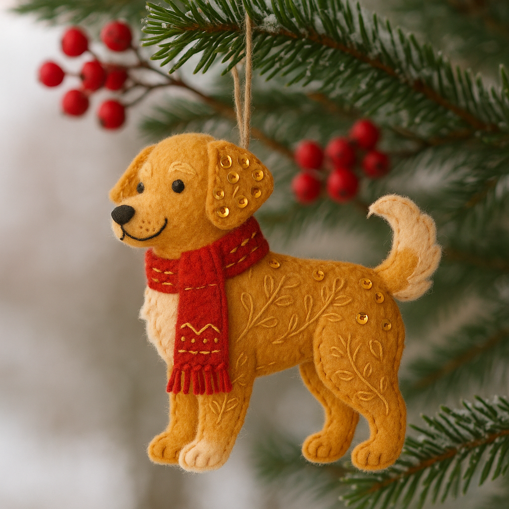 Dog Felt Ornament