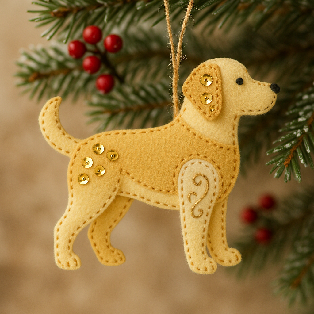 Dog Felt Ornament
