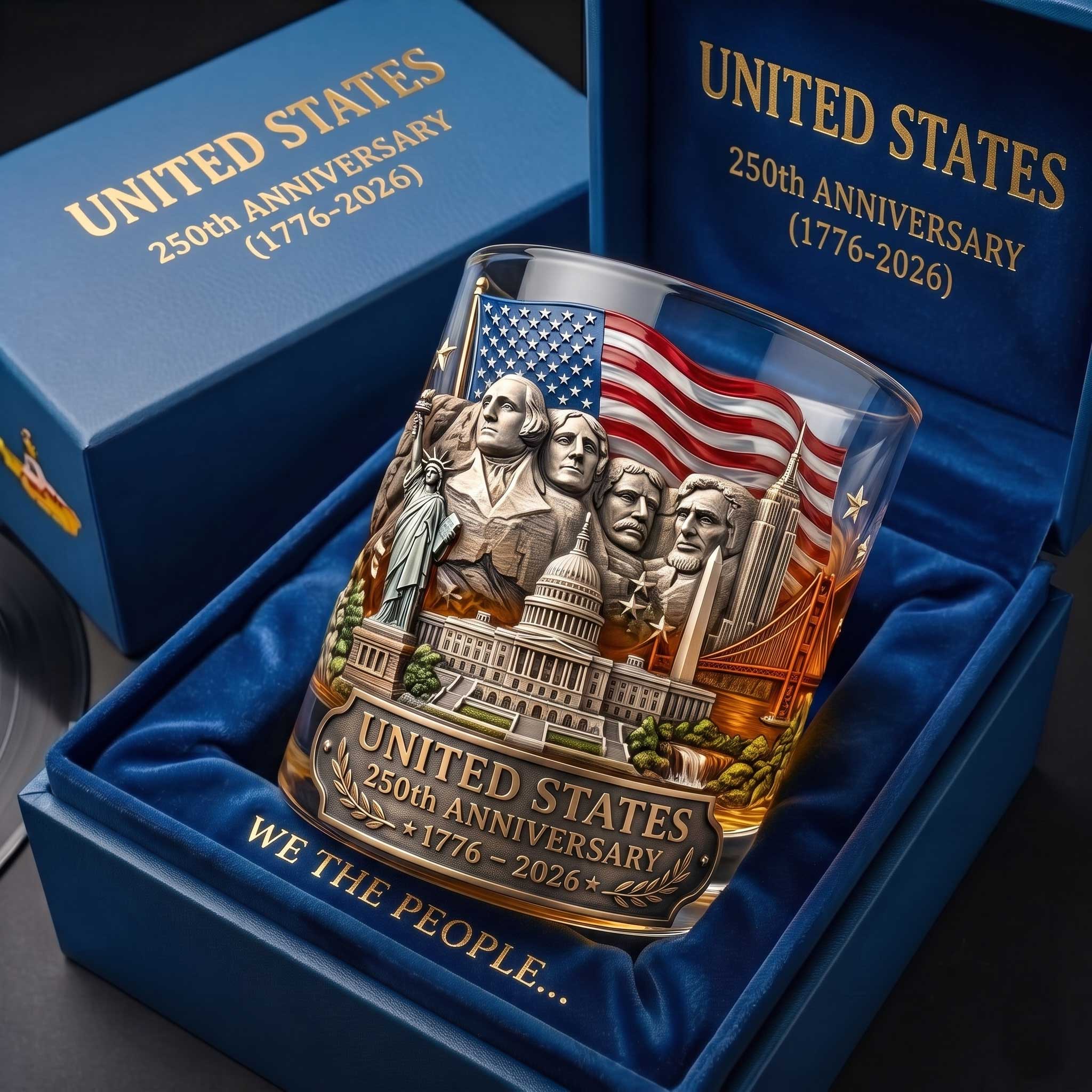 United States 250th Anniversary Whiskey Glass