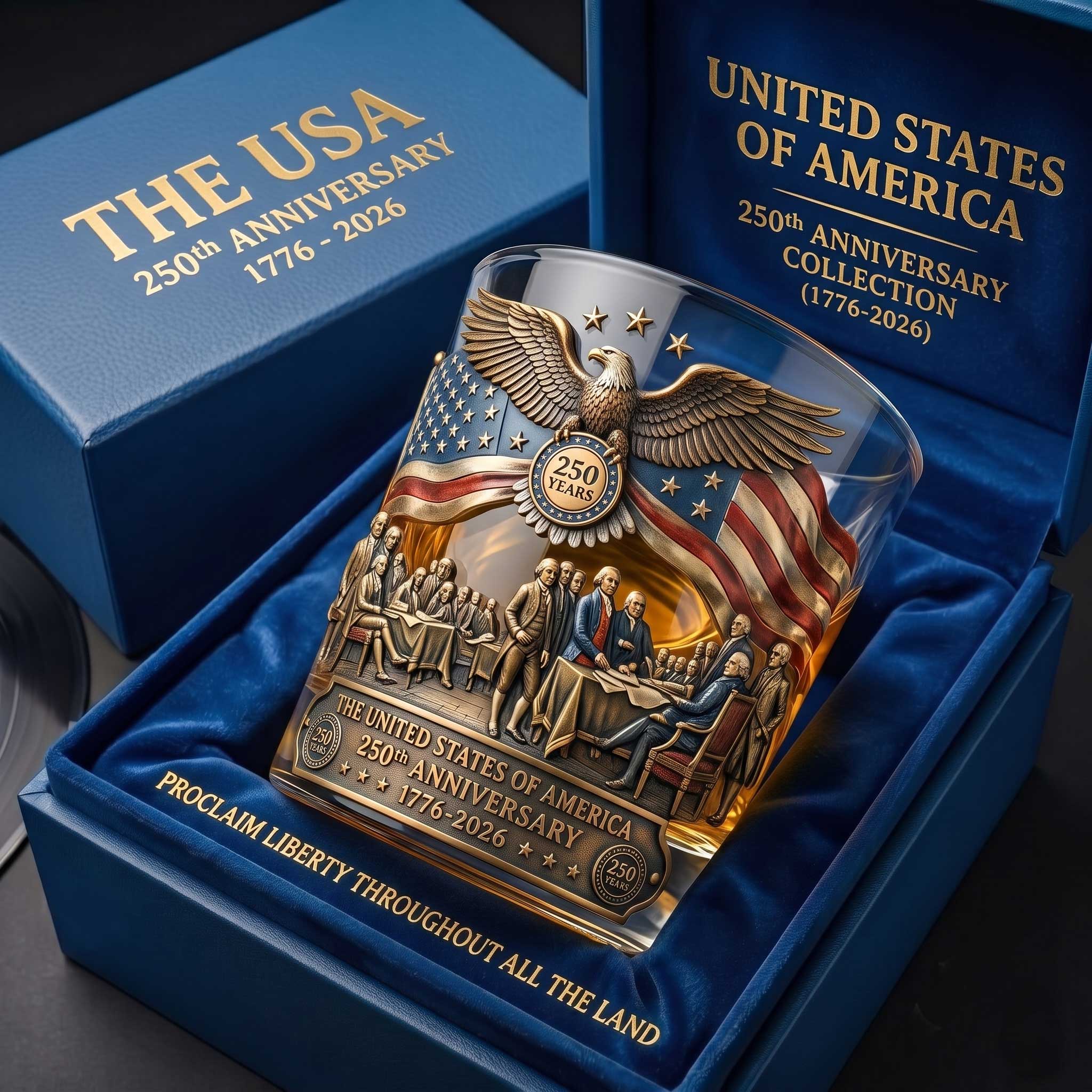 United States 250th Anniversary Whiskey Glass