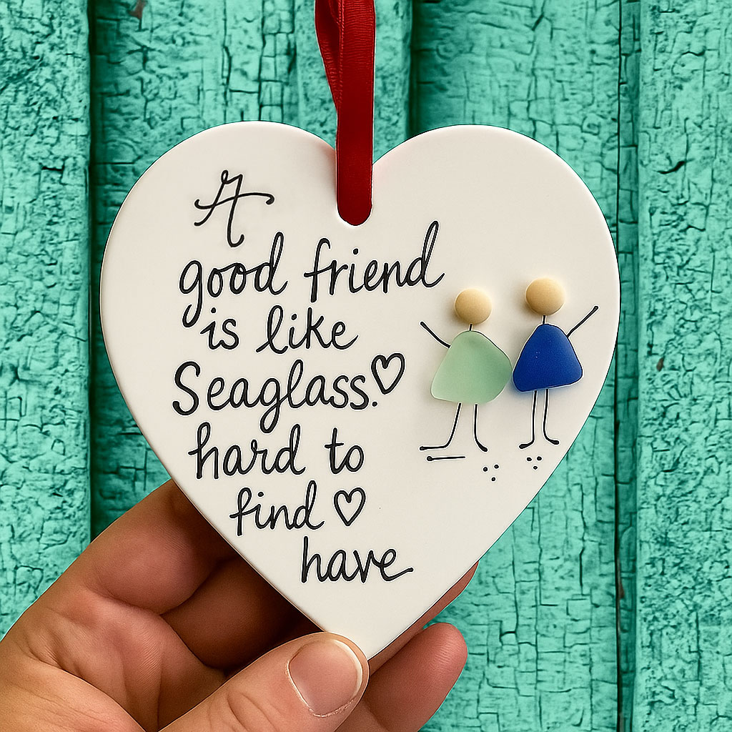 Sea glass Friendship Ornament