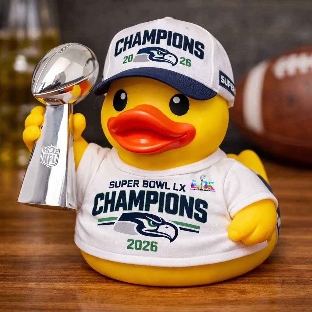 2026 Super Bowl LX Seattle Seahawks Champions Rubber Duck