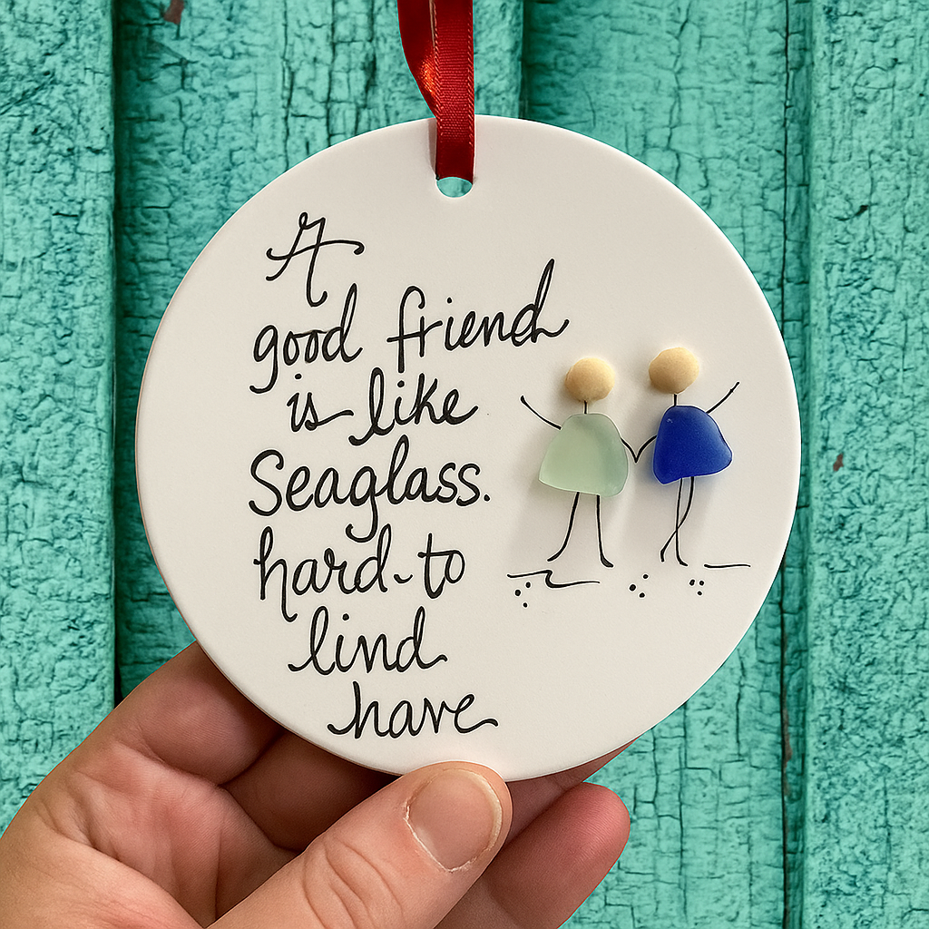 Sea glass Friendship Ornament