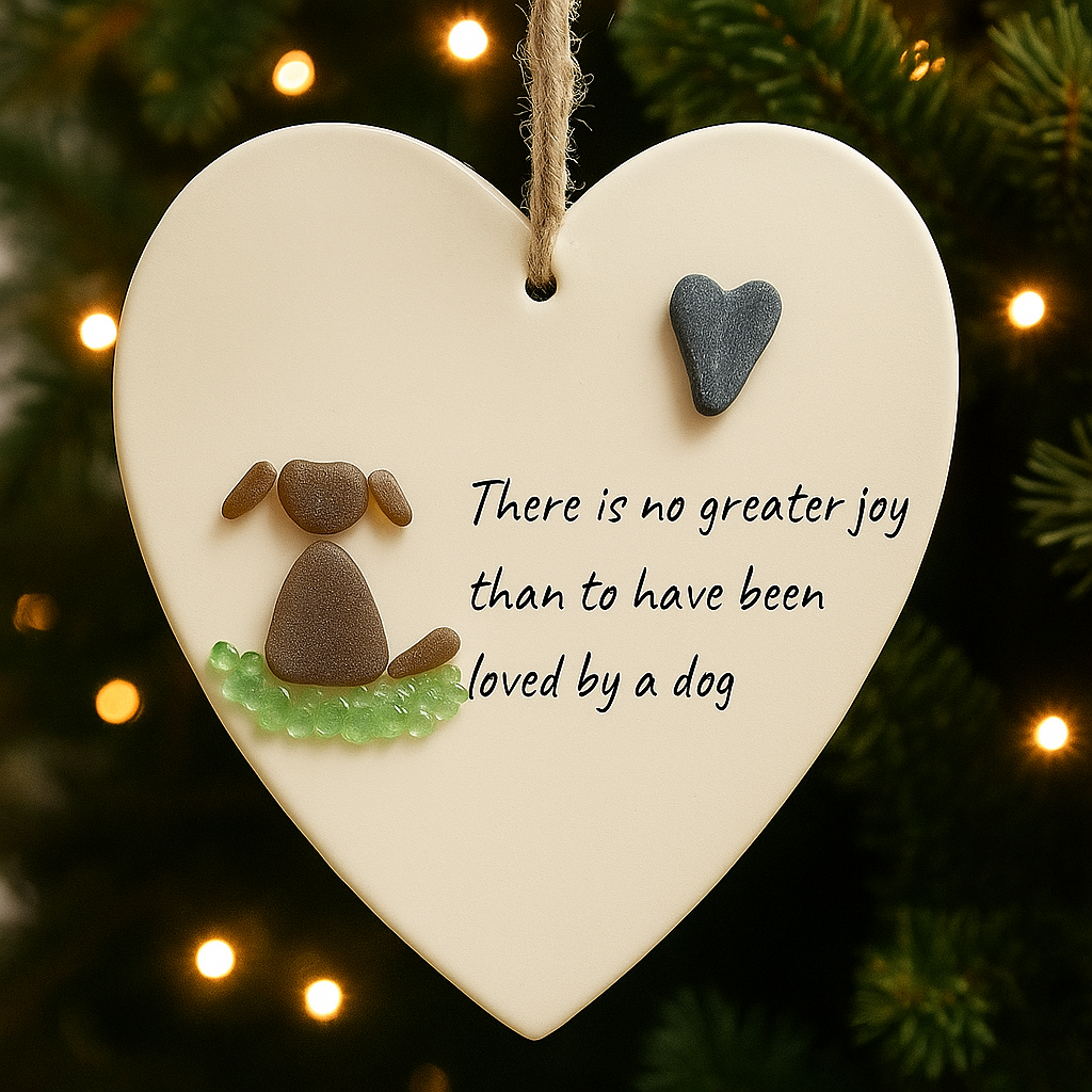 Sea Glass Dog Lover Ornament
