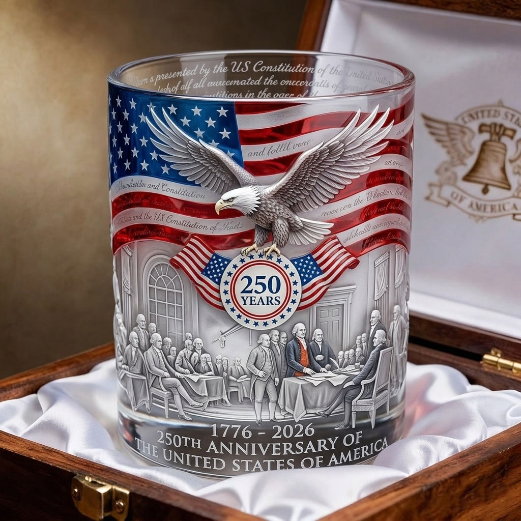 United States 250th Anniversary Whiskey Glass