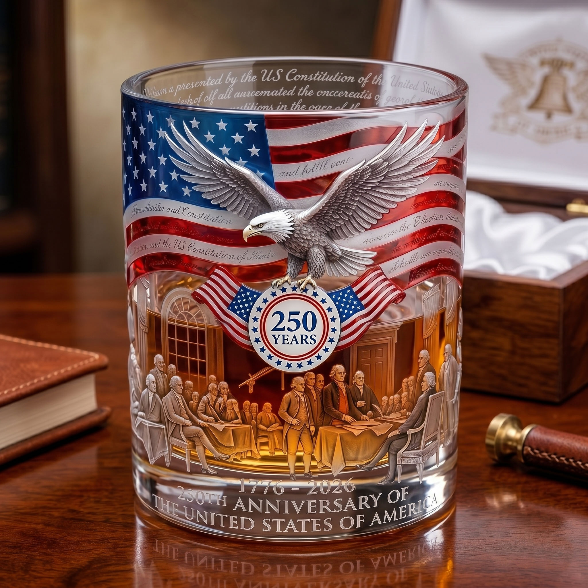 United States 250th Anniversary Whiskey Glass