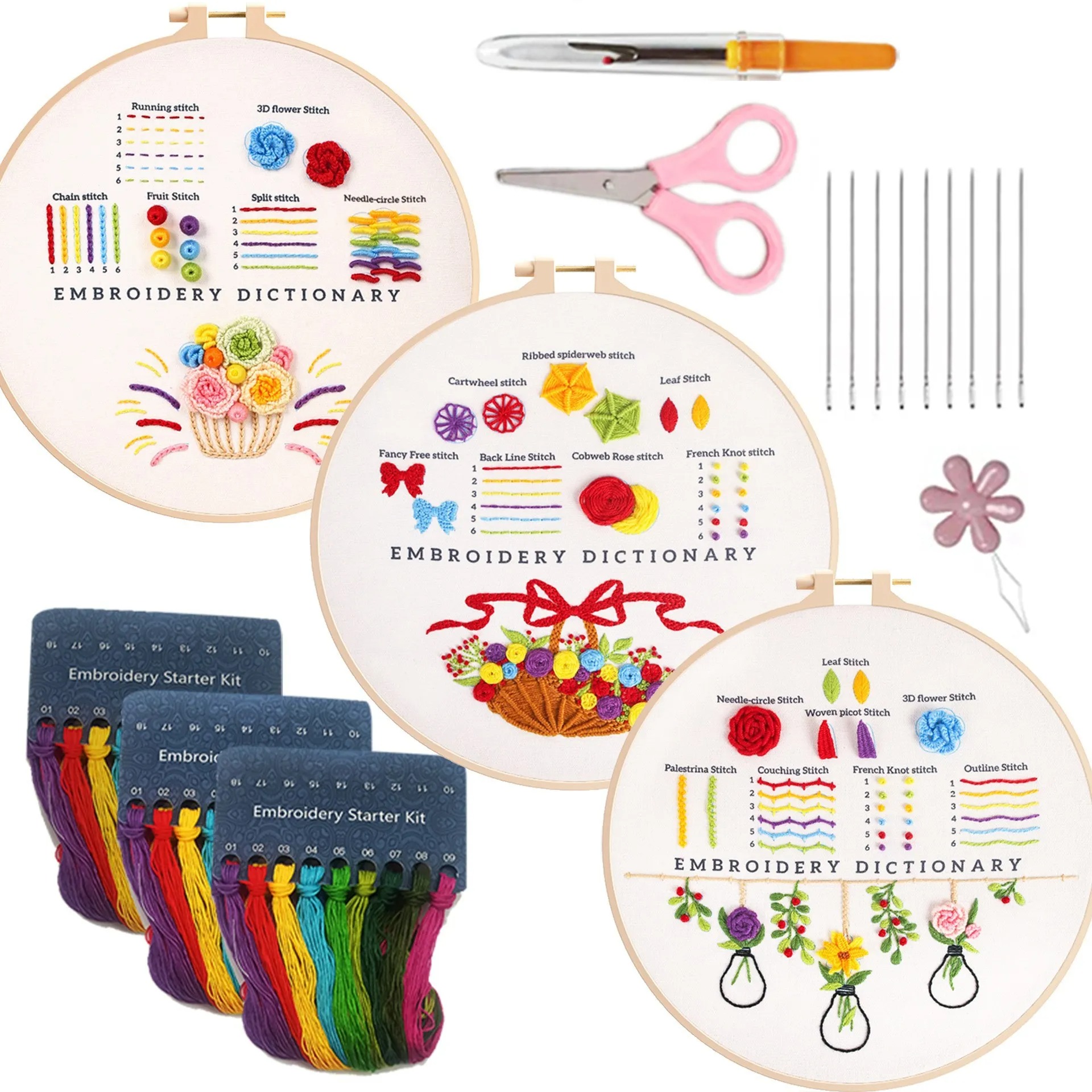 Flowers (Basic 3-piece set)—Beginner Practice Kit