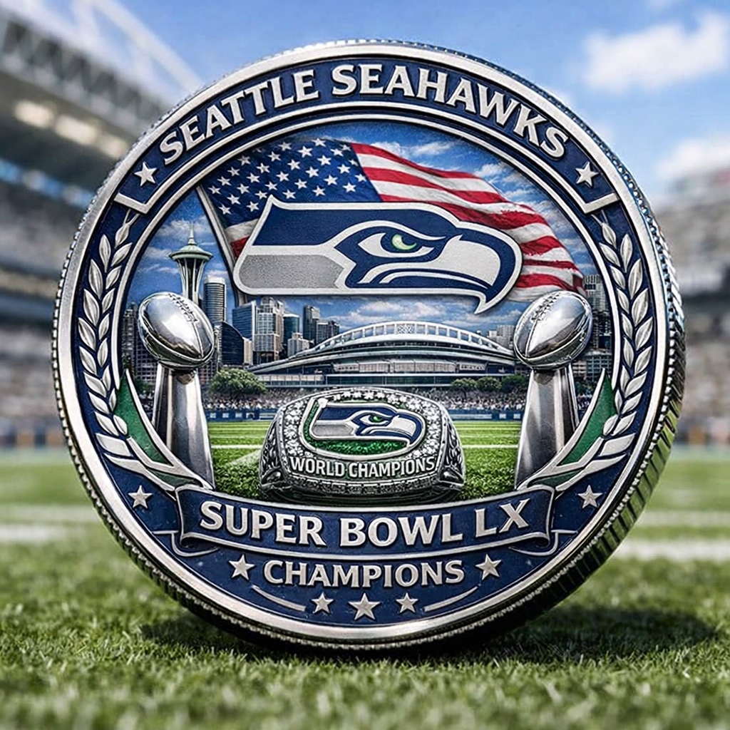 2026 Super Bowl LX Seattle Seahawks Champions Commemorative coin