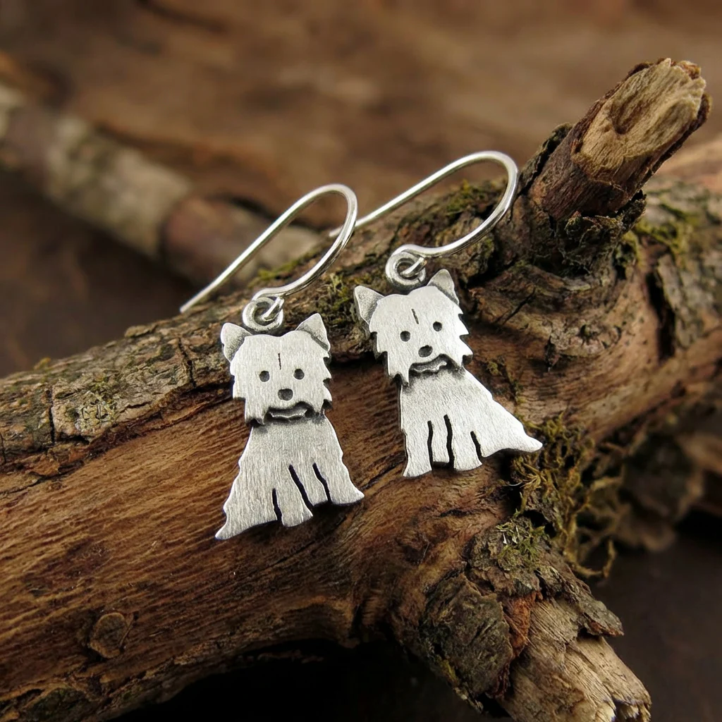 Tiny Yorkshire Terrier Earrings