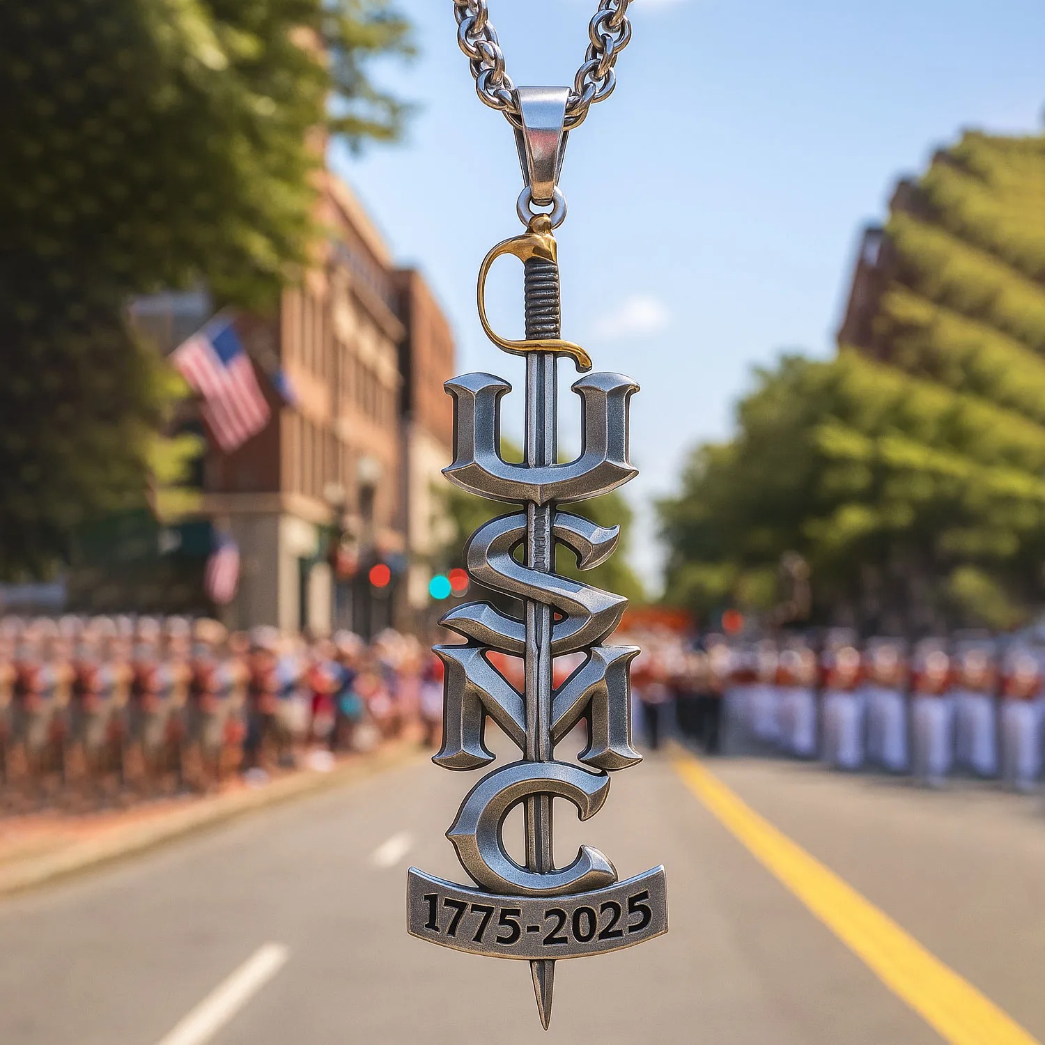 USMC Cross Pendant