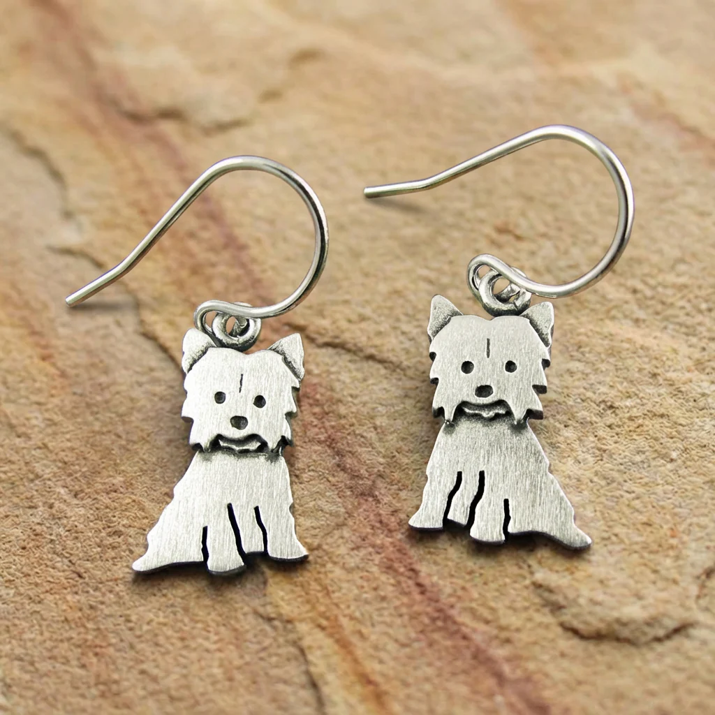 Tiny Yorkshire Terrier Earrings