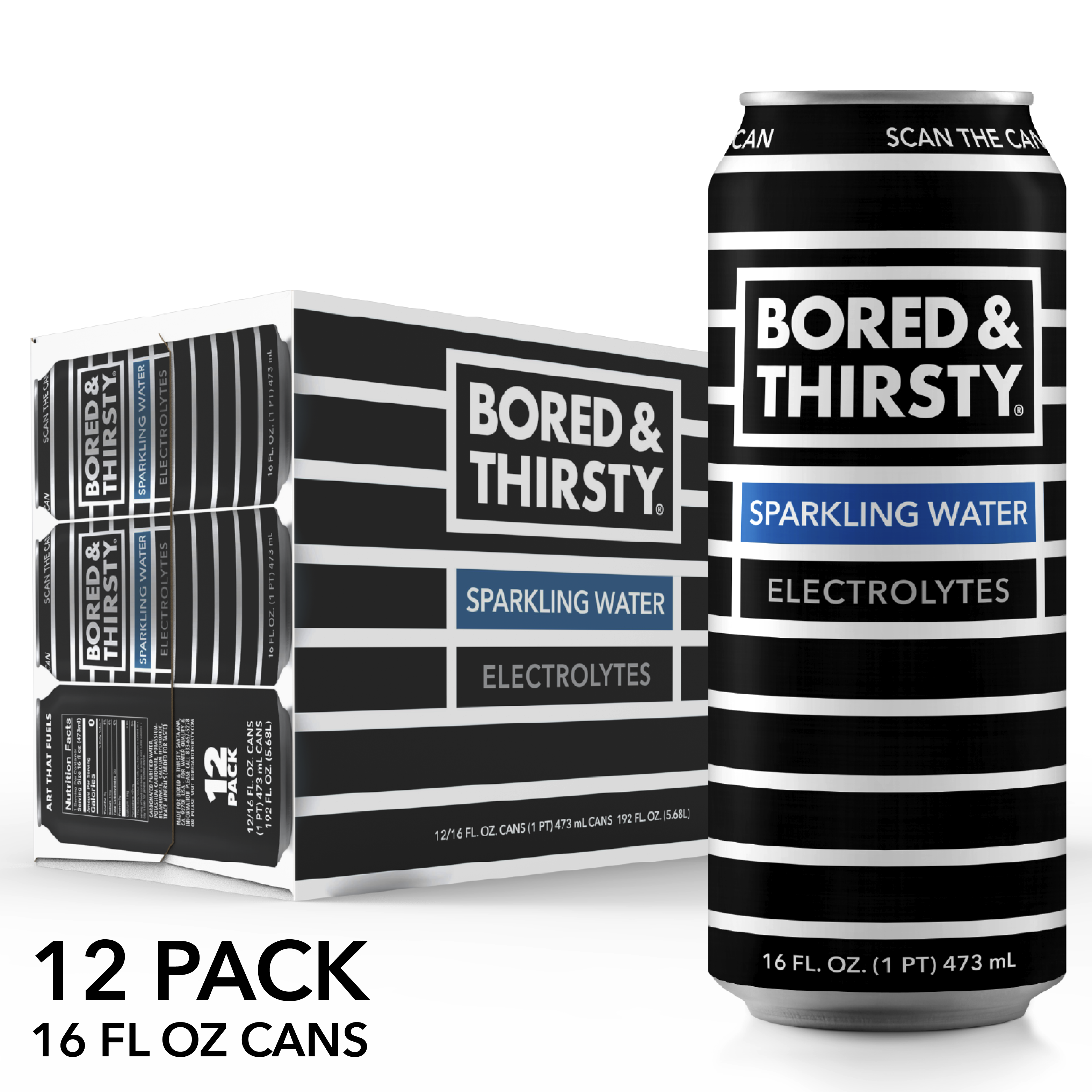 SPARKLING WATER with ELECTROLYTES  - 12 Pack
