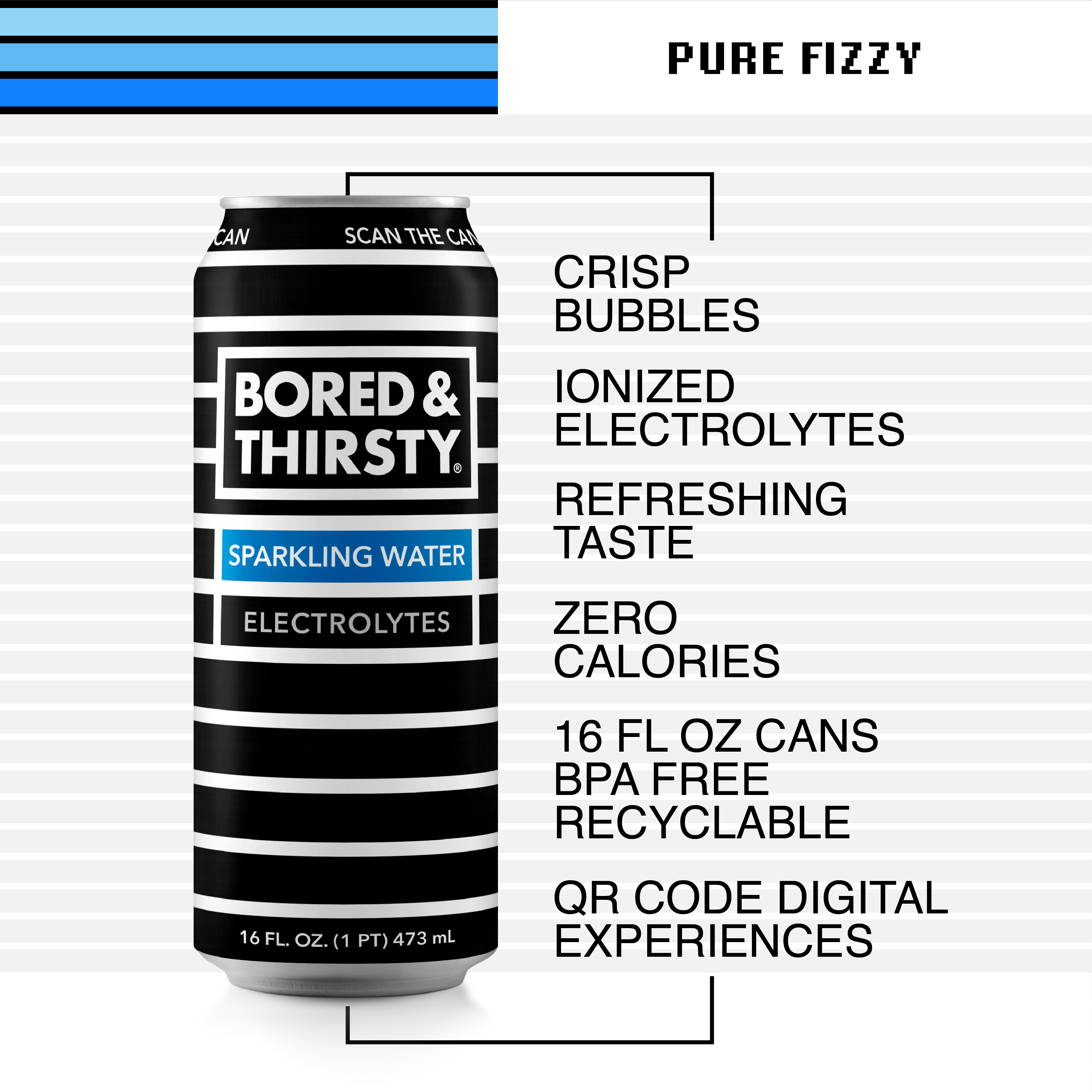 SPARKLING WATER with ELECTROLYTES  - 12 Pack