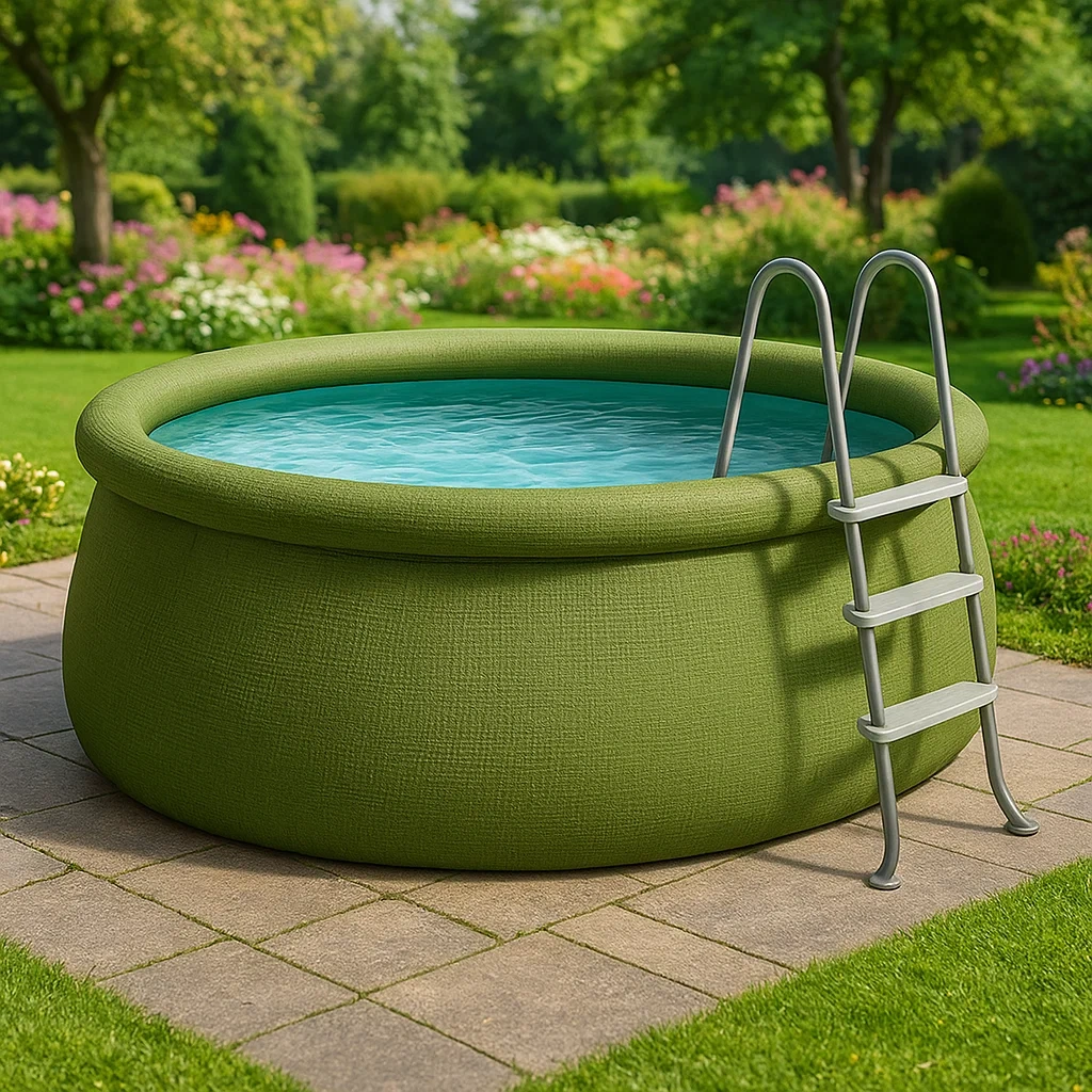 Piscine autoportée ronde avec échelle et filtre à cartouche vert/blanc 300x300x90 cm zulMqgzA26tM-Meuzen