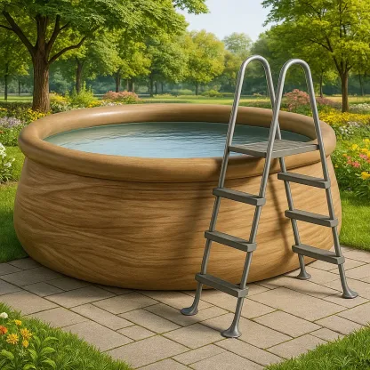 Piscine autoportée 300x300x70 cm avec échelle seykEKrZ34xy-Meuzen