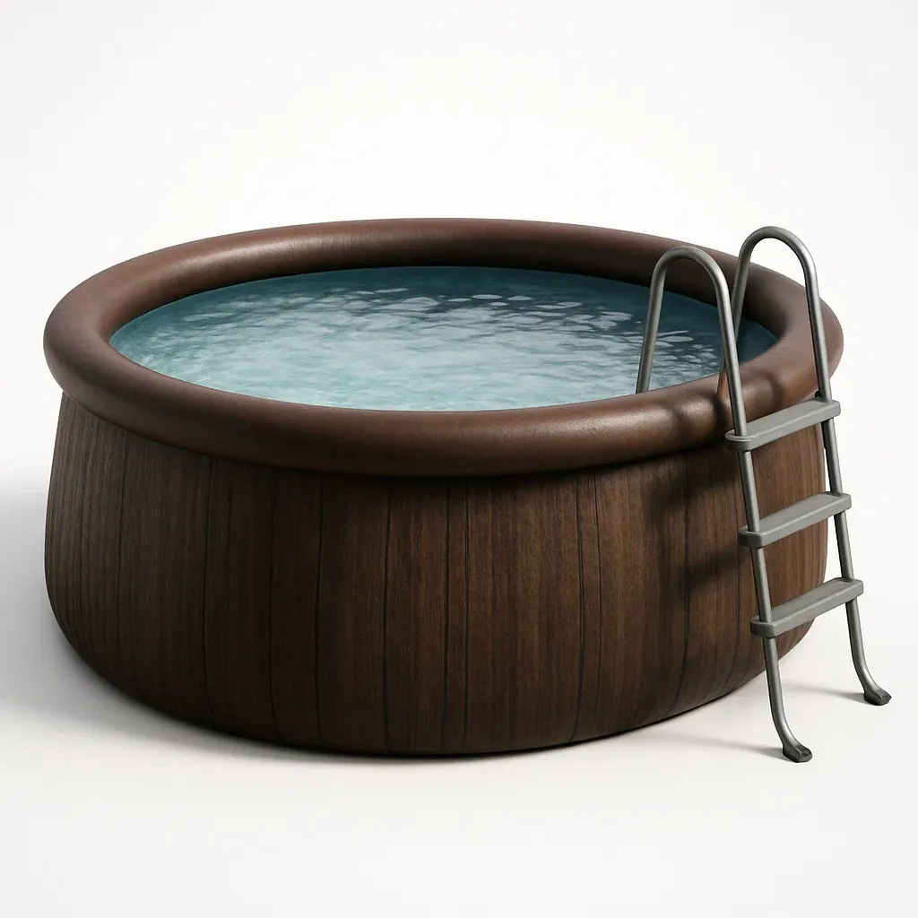 Piscine autoportée brun avec échelle et filtre à cartouche 400x400x122 cm QLczsVQt13xY-Meuzen