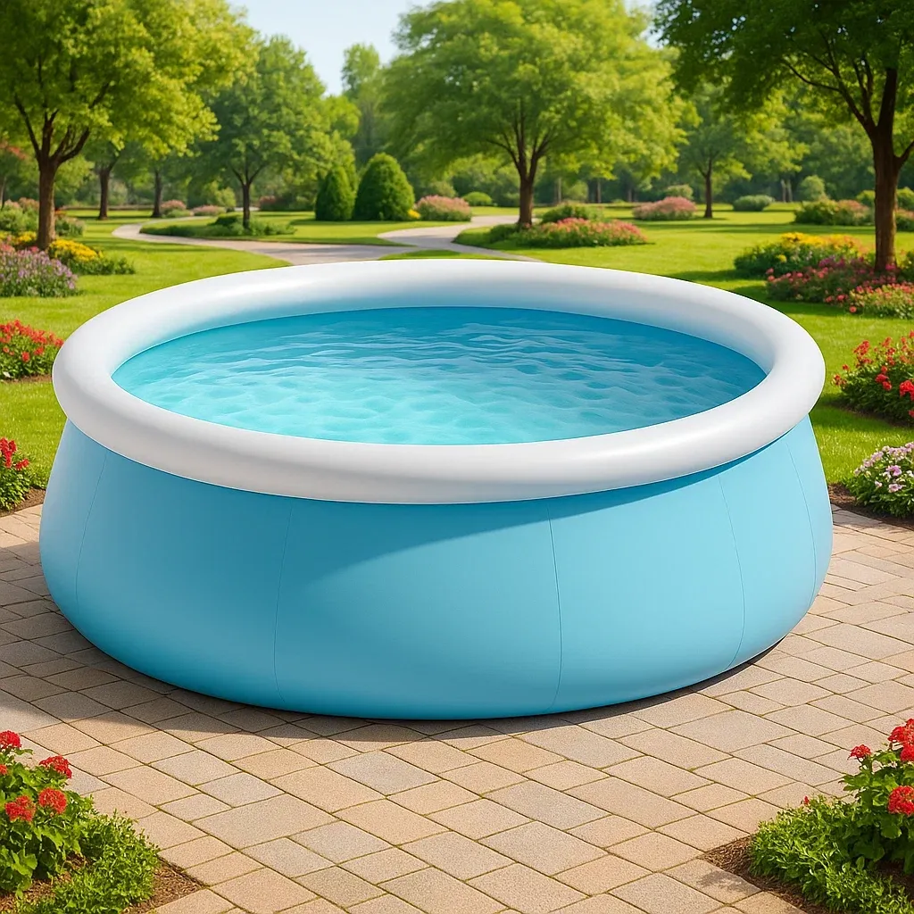 Piscine autoportée 472x472x104 cm, couleur bleu clair / blanc, avec échelle, avec filtre ehAOriOi53Fc-Meuzen