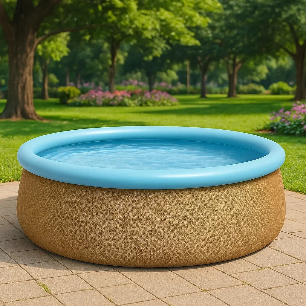 Piscine autoportée 472x472x104 cm, couleur beige / bleu, avec échelle, avec filtre zjGGfNUw71Xs-Meuzen