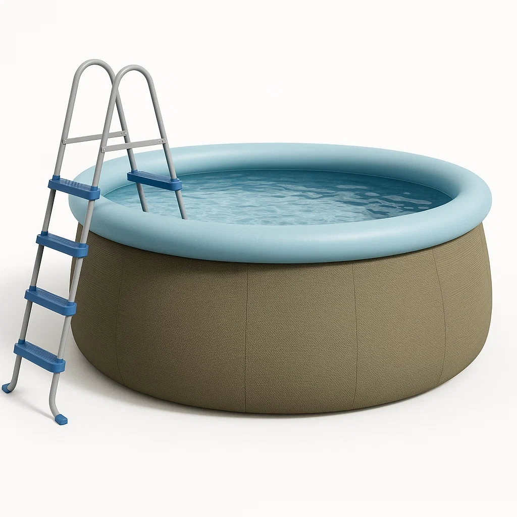 Piscine autoportée 472x472x104 cm, couleur tissée beige / bleu clair, avec échelle, avec filtre nFUqdbdK17Qi-Meuzen